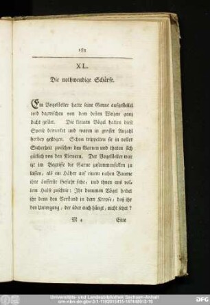 XL. Die nothwendige Schärfe.