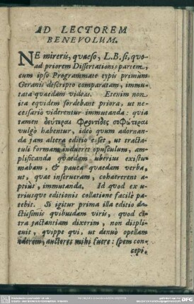 Ad Lectorem Benevolum