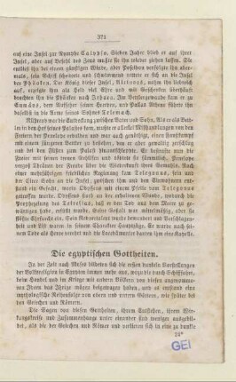Die egyptischen Gottheiten