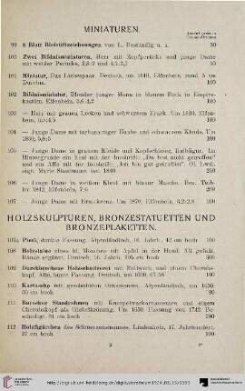 Miniaturen (Nr. 99-107)