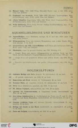 Aquarellbildnisse und Miniaturen (Nr. 128-134)