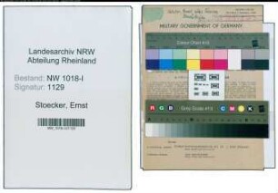 Entnazifizierung Ernst Stoecker , geb. 28.05.1908 ()