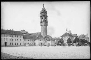 Bautzen. Kornmarkt mit dem Reichenturm