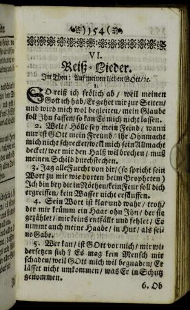VI. Reiß-Lieder.