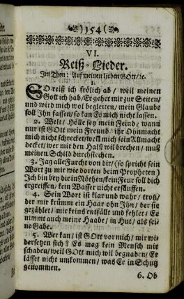 VI. Reiß-Lieder.