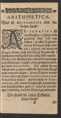 Arithmetica.