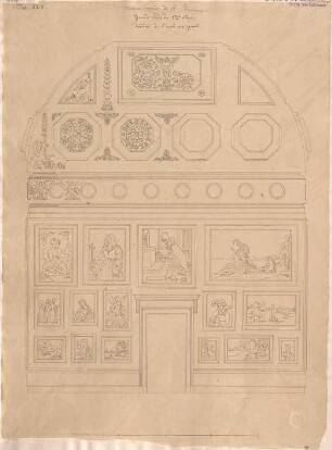 Klenze, Leo von; St. Petersburg (Russland); Eremitage - Saal 1. OG E 1 - Wanddekoration (Detail)