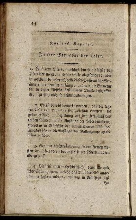 Fünftes Kapitel. Innere Structur der Leber.