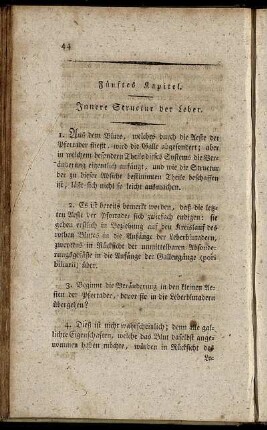 Fünftes Kapitel. Innere Structur der Leber.