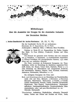 1. Actien-Gesellschaft für Anilin-Fabrikation.