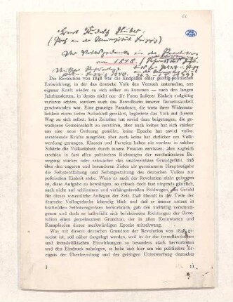 Der Volksgedanke in der Revolution von 1848