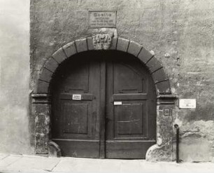 Freiberg (Sachsen), Schönbergischer Hof, Tordurchfahrt, 1992