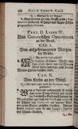 Liber IV. Von Chirurgischen Operationen an der Brust.