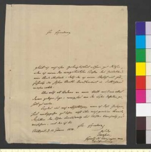 Brief von Rehfues, Philipp Joseph an Goethe, Johann Wolfgang von