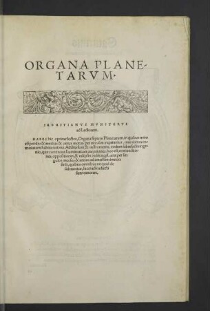 Organa planetarum.