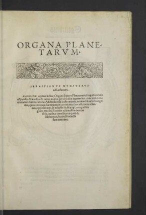 Organa planetarum.