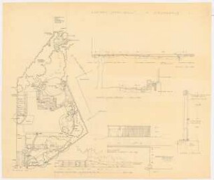 Garten Prof. Oskar Moll, Berlin-Grunewald: Gartenplan und technischer Plan 1:50, 1:25, 1: 20, 1:5