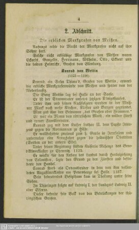 2. Abschnitt. Die erblichen Markgrafen von Meißen