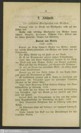2. Abschnitt. Die erblichen Markgrafen von Meißen