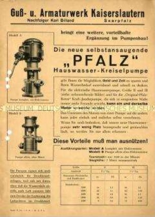 Die neue selbstansaugende "Pfalz" Hauswasser-Kreiselpumpe