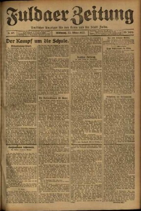 Ausgabe vom Mittwoch, den 22. März 1922.
