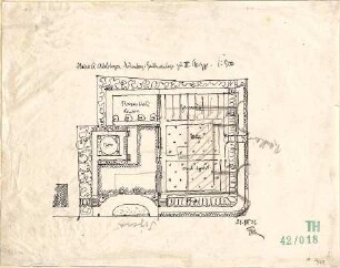 Fischer, Theodor; Nürnberg; Haus Adelsberger - Gartenanlage (Lageplan)