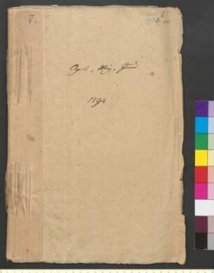 Alter Umschlag "April, Mai, Juni 1794"