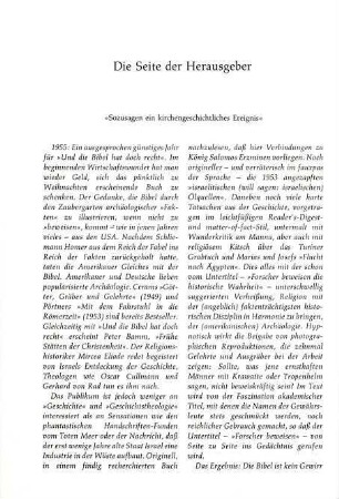 222-223 "Sozusagen ein kirchengeschichtliches Ereignis"