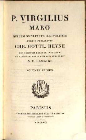 P. Virgilius Maro. 1, [De carmine bucolico. Prooemium georgicon]