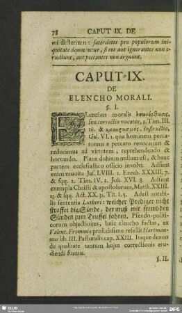 Caput IX. De Elencho Morali