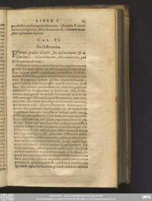 Cap. VI. De Differentia.