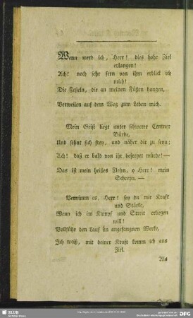 Wenn werd ich, Herr! dies hohe Ziel erlangen! ...