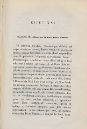 Caput XXI. Exultation Christianorum de felici morte Patrum