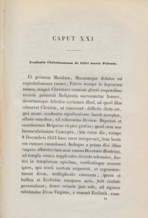 Caput XXI. Exultation Christianorum de felici morte Patrum