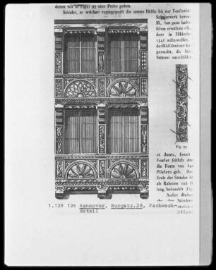 Wohn- und Geschäftshaus Burgstraße 28, Fachwerkdetail