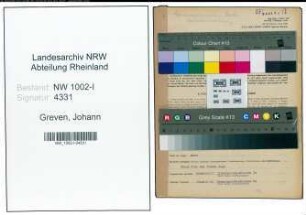 Entnazifizierung Johann Greven, geb. 10.04.1901 (Korrespondent)