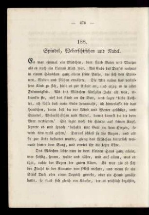 188. Spindel, Weberschiffchen und Nadel.