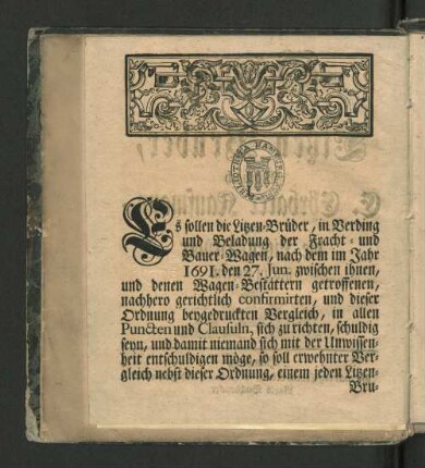 [Ordnung der Litzen-Brüder, ...]