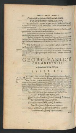 Georg. Fabricii Chemnicensis Annalium urbis Misnae Liber III.