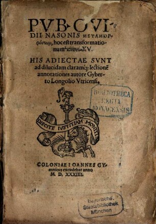Metamorphoseon libri XV.