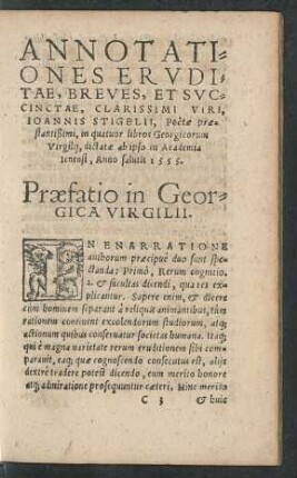 Praefatio in Georgica Virgilii.