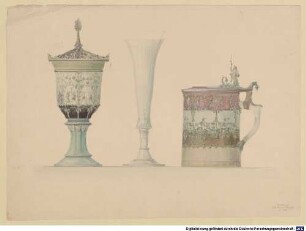 Nachlass von Eduard Metzger (1807 - 1894) - BSB Ana 570, XII. Architekturzeichnungen. Kunstgewerbe - BSB Ana 570(XII