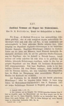 241-253 Kardinal Newman als Gegner des Modernismus
