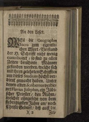 An den Leser.