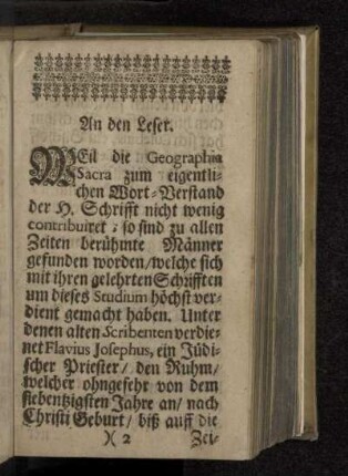 An den Leser.