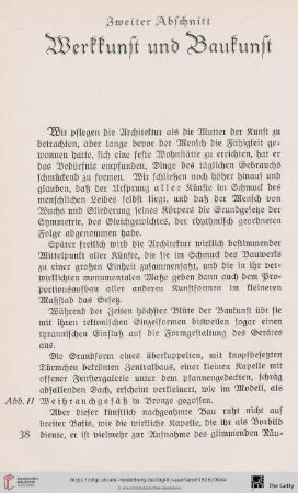 Zweiter Abschnitt: Werkkunst und Baukunst