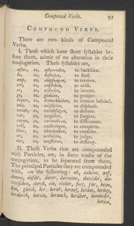 Compound Verbs.