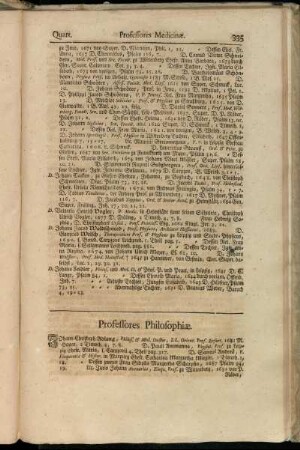Professores Philosophiæ. - Hof- und andere Räthe auch Assessores.