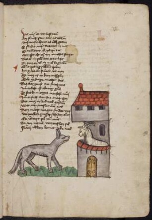 Ziegenbock und Wolf; (Von einer Geiß und einem Wolf, Kapitel XXXIII nach Pfeiffer)