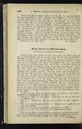 Einige Stellen der Bibelübersetzung